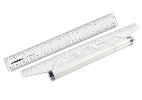 Isomars Rolling Ruler with 12 Inch Scale Multifunction Drafting Tool