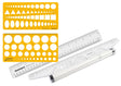 Isomars Rolling Ruler with Circle and Combination Drawing Drafting Template Set