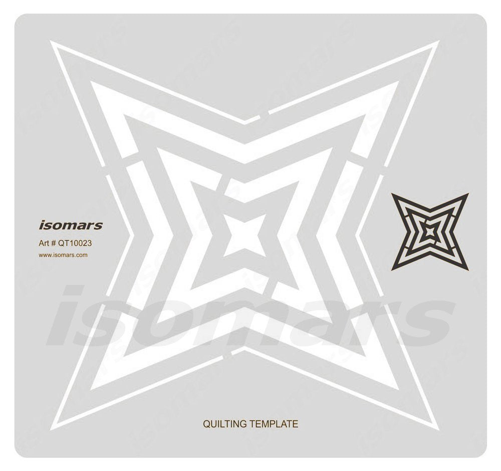 Isomars Star Quilting Template Acrylic Sewing Stencil