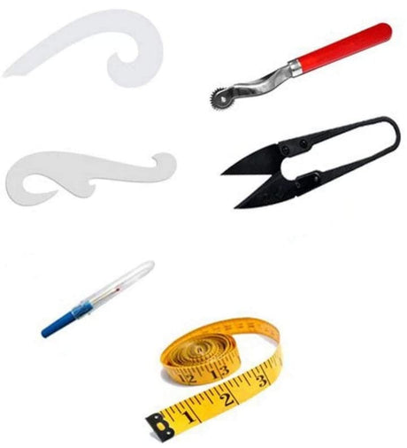 Isomars Tailoring Kit Set of 6 Multicolor Fashion Designing Tools