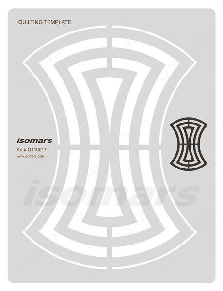 Isomars Transparent Quilting Stencil for Decorative Sewing and Fabric Art