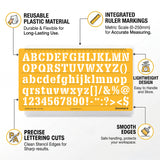 Isomars Letter Stencil Combo Set – Italic & Standard Alphabet Templates with Uppercase, Lowercase, Numbers & Symbols, Reusable Drawing, Craft, Sign Making & DIY Lettering Stencils