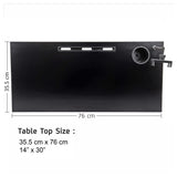Isomars Bed Desk/Floor Desk with Mobile Holder 76cm x 35.5cm (30" x 14") Laptop Study Table for Work from Home, Online Classes, Card Games and Kid's Activities (Black)