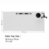 Isomars Bed Desk/Floor Desk with Mobile Holder 76cm x 35.5cm (30" x 14") Laptop Study Table for Work from Home, Online Classes, Card Games and Kid's Activities (White)