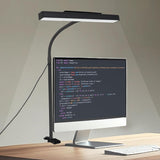 Isomars Computer Monitor Laptop Study Table Lamp with Clamp 12 Inch | Overhead USB LED Desk Light, Flexible Gooseneck, 3 Color Modes & 10 Brightness Levels for Desktop, Bedroom, Office & Reading