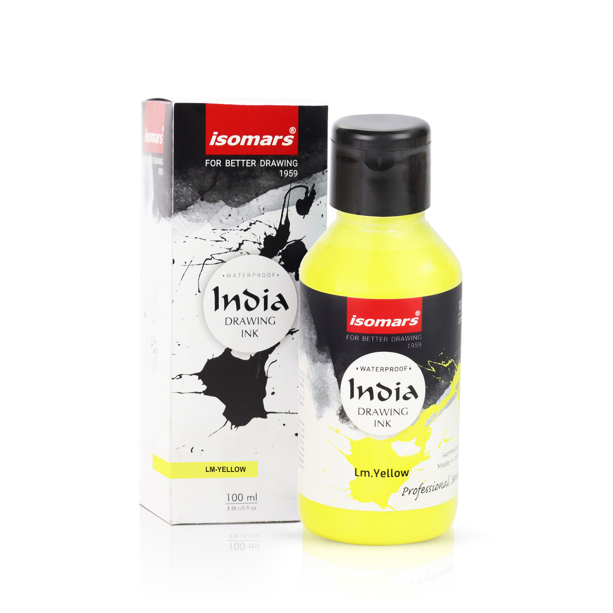 India Waterproof Drawing Ink - 100ML Fadeproof, Non-Toxic, Professional Art Supplies