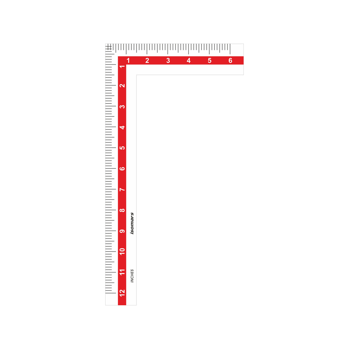 Isomars Tailoring Ruler L-Scale 6"x12" White