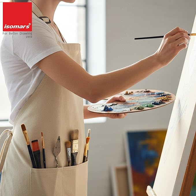 Large Utility Painting Apron with Tool Pockets for Professional Creative Sessions