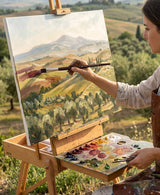 Long Wooden Handle Artist Brush Set For Blending Layering And Background Painting
