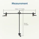 ISOMARS Backdrop Stand, Background Sheet Holder Stand, T-Shape Backdrop Stand, 33 inches Height & 41 inches Length, Table Holding C clamp, Adjustable Height and Backdrop, Phtography Stand