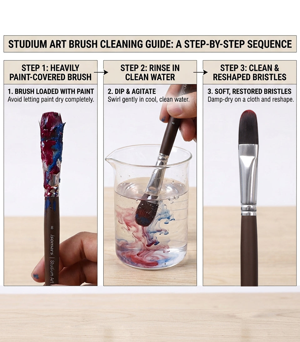 Multi-Purpose Professional Paint Brush Collection For Mixed Media And Decorative Art