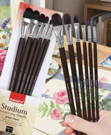 Multi-Size Professional Filbert Paint Brushes For Artists Students And Beginners