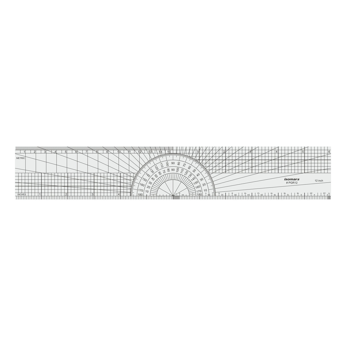 Isomars Protractor Grid Ruler