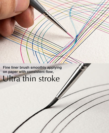 Precision Synthetic Detail Brushes For Illustration And Decorative Artwork