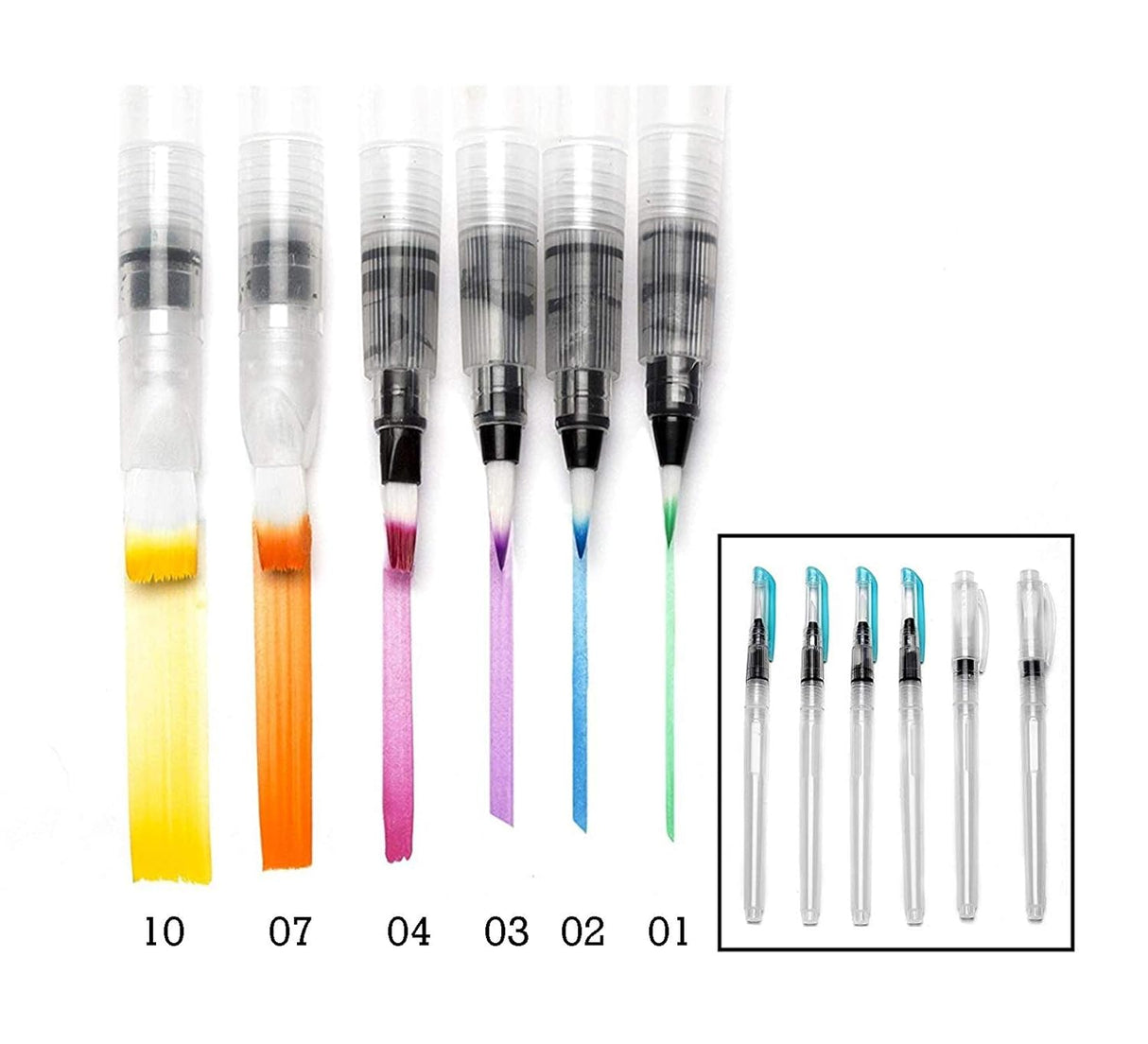 Premium Water Brush Pens with Built In Reservoir for Watercolor Painting