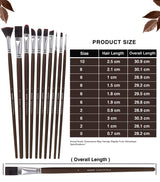 Multi-Purpose Professional Paint Brush Collection For Mixed Media And Decorative Art