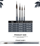 Precision Needle Detail Paint Brushes For Outlining Decorative And Craft Artwork