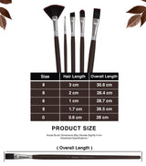 Professional Synthetic Taklon Paint Brushes For Canvas Artwork And Illustration
