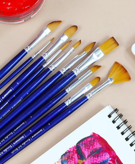 Professional Creative Effect Artist Brush Kit with Dagger Deer Foot and Fan Brushes
