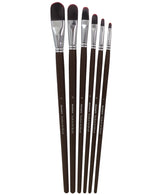 Professional Synthetic Taklon Filbert Brushes For Oil Painting And Decorative Artwork