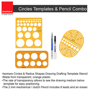 General Purpose Circles Templates & Mechanical Pencil Combo