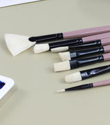 Filbert Fan Angular Flat Round Deer Foot Dagger Mixed Artist Brush Set India