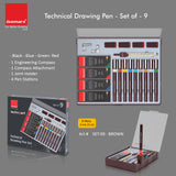 Technoart Technical Drawing Pens (Set of 9)