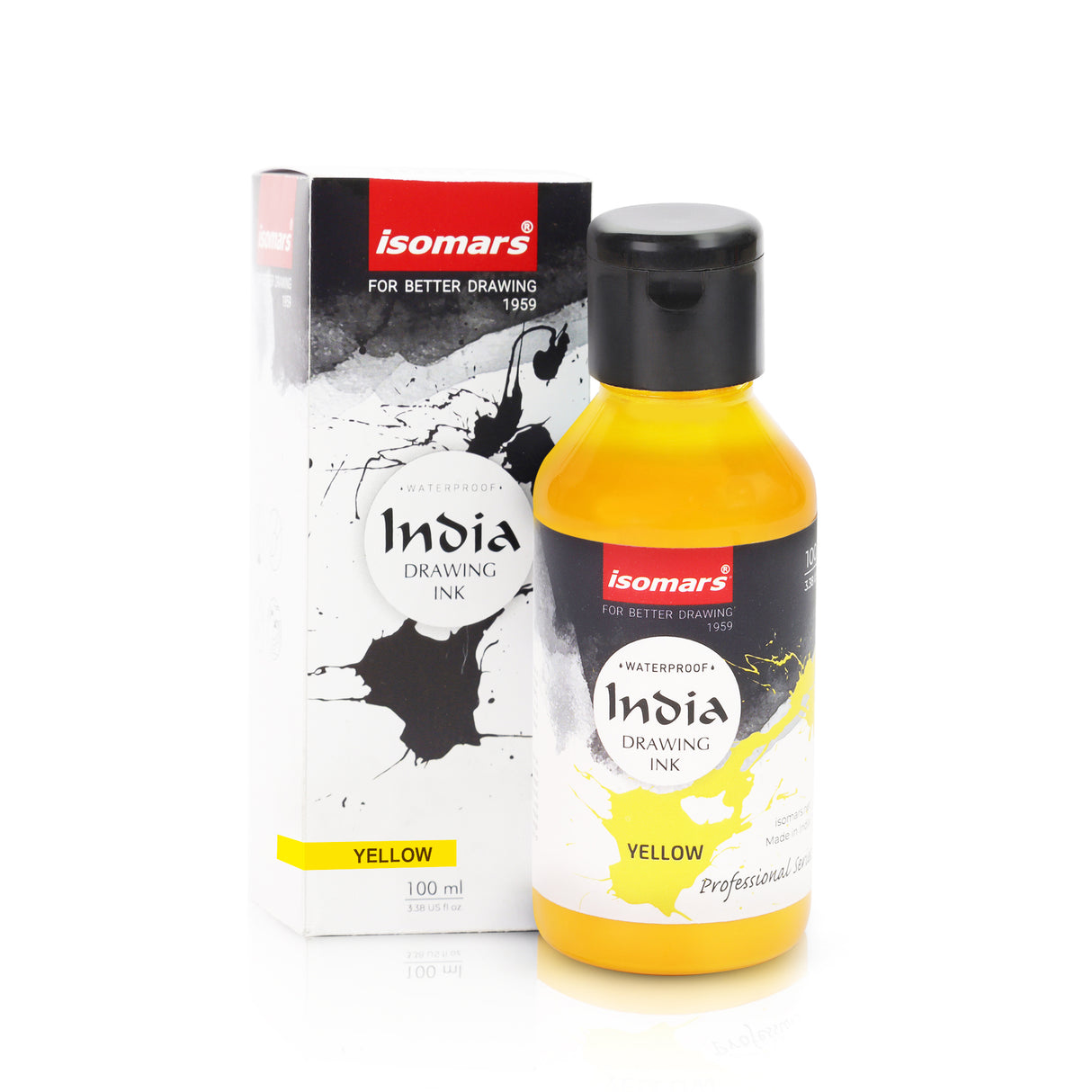 India Waterproof Drawing Ink - 100ML Fadeproof, Non-Toxic, Professional Art Supplies