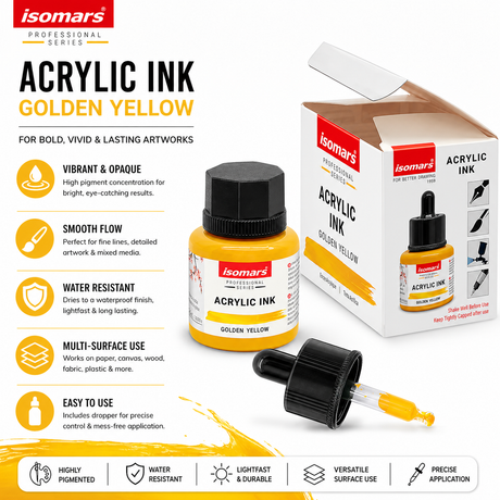 airbrush yellow acrylic ink