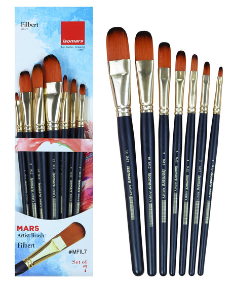 Artist Brush Filbert (Set of 7) - Isomars