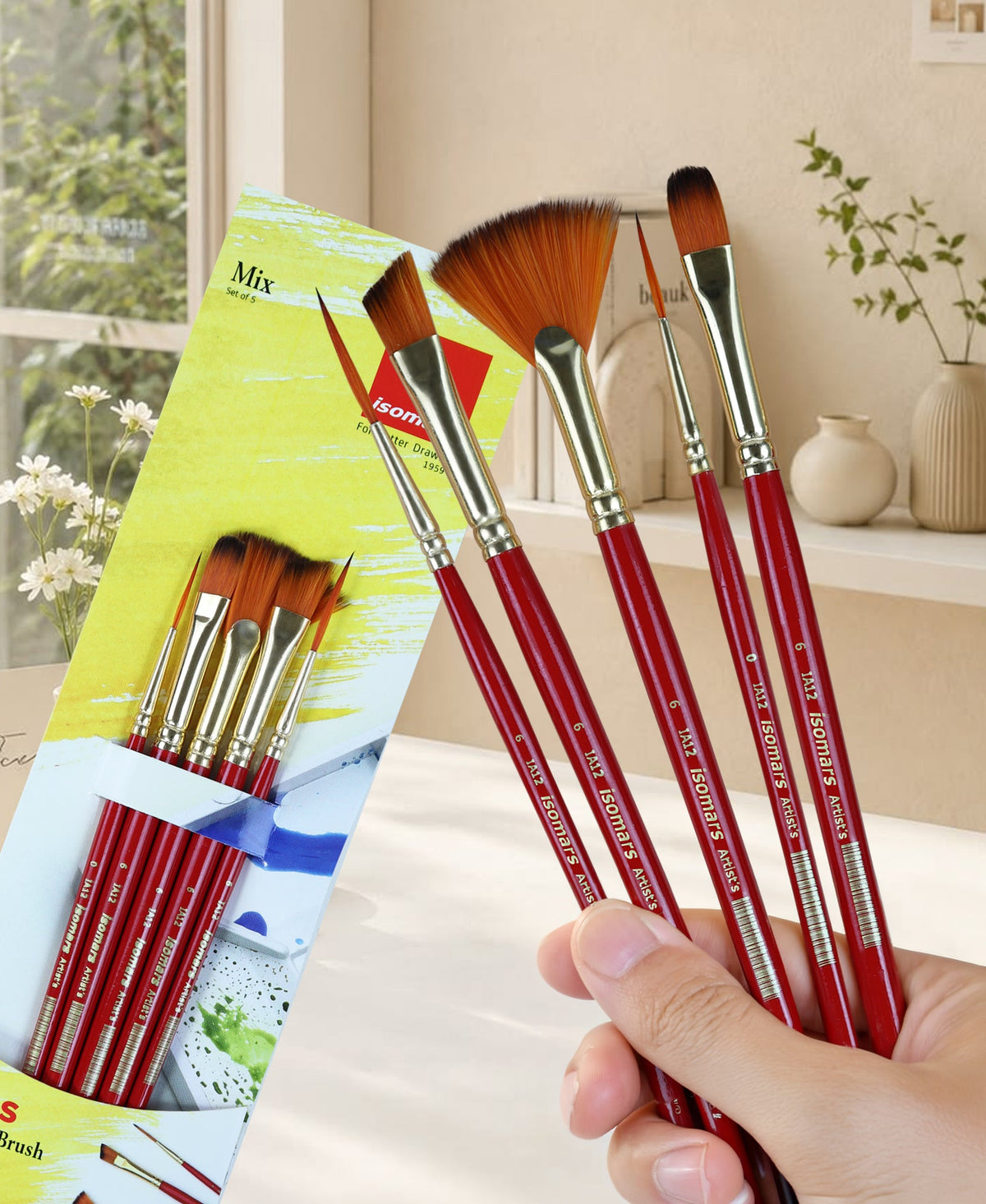 Artist Mix Paint Brush (Set of 5) - Isomars