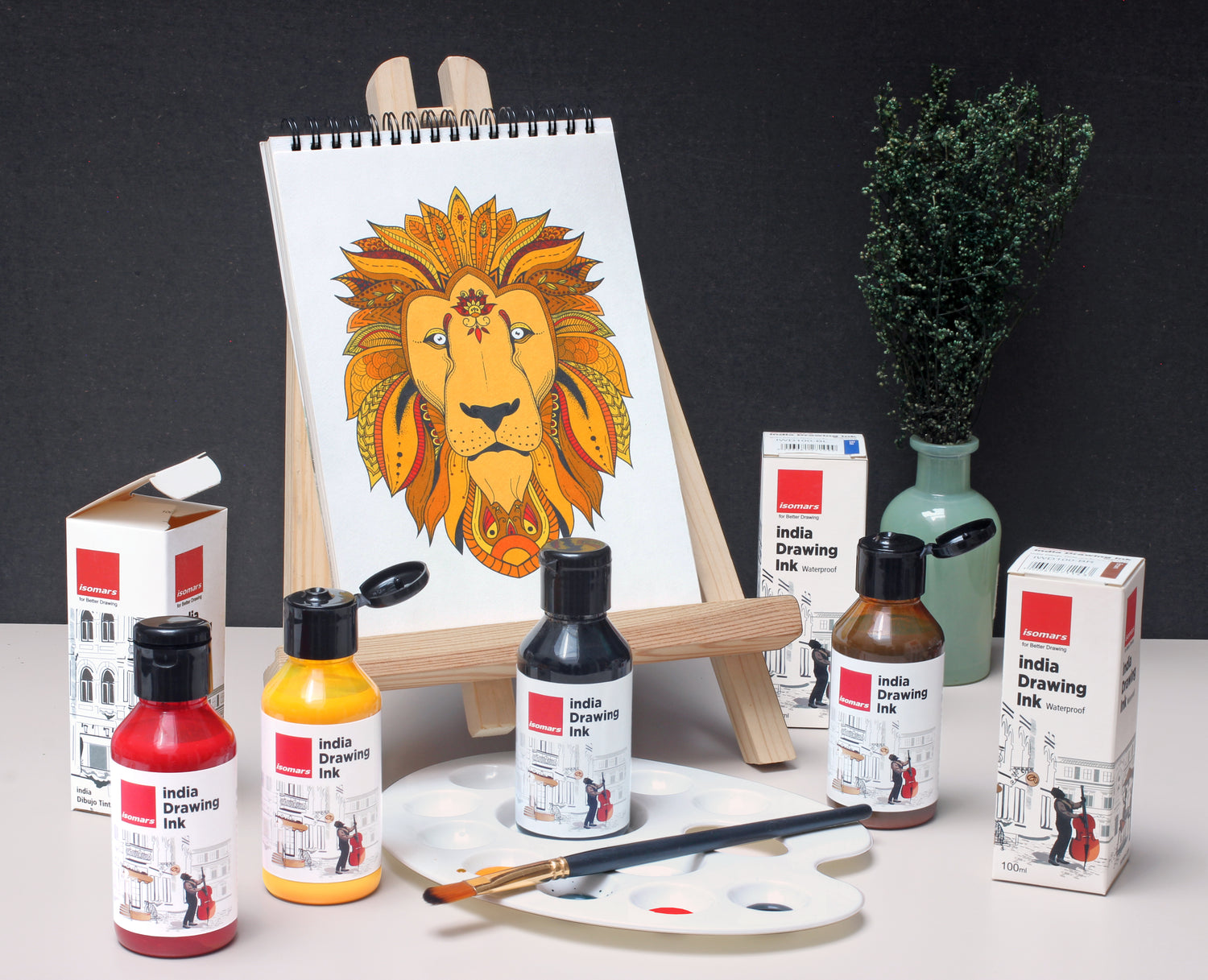 artist drawing ink for fabric canvas wood