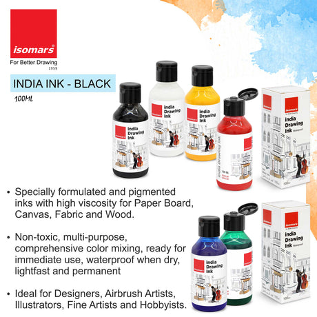 artist drawing ink for fabric canvas wood 2