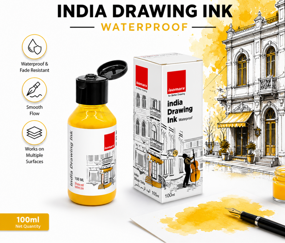 artist drawing ink for fabric canvas wood 5