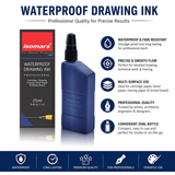 blue technical drawing pen ink 25ml