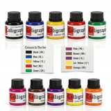 Calligraphy Ink (Set of 10) with FREE Straight and Oblique Holders - Isomars