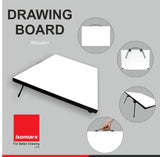 Drawing & Drafting Board(A2 size- 18.5" x 25.5") with Detachable T-Square Scale - Isomars