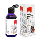 India Waterproof Drawing Ink - 100ML Fadeproof, Non-Toxic, Professional Art Supplies - Isomars