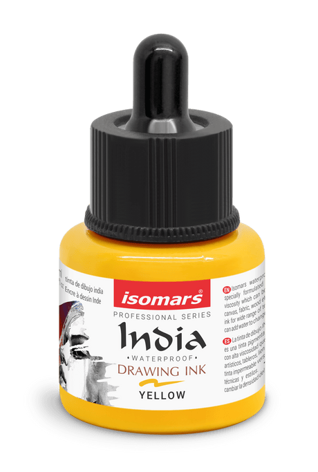 India Waterproof Drawing Ink with Dropper - 35ml - Isomars