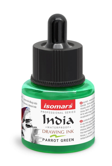 India Waterproof Drawing Ink with Dropper - 35ml - Isomars