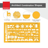 Isomars 1:100 Scale Architectural Drawing Template Stencil - Architect Combination Templates - Isomars