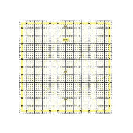 Isomars 12 x 12 Inch Garment Quilting Ruler | 3mm Clear Acrylic - Isomars