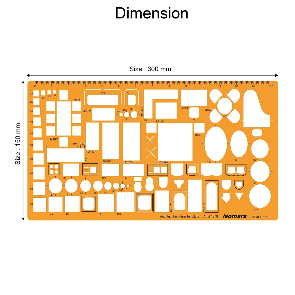 Isomars 1:50 Scale Architect Furniture Template – Art 1879 - Isomars