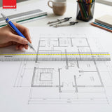 Isomars 18 Inch Acrylic Ruler | Clear Grid Measuring Scale - Isomars