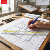 Isomars 18 Inch Acrylic Ruler | Clear Grid Measuring Scale - Isomars