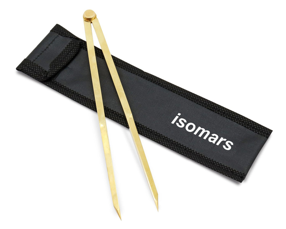 Isomars 22cm Brass Marine/Nautical Divider for Chart Plotting - Isomars