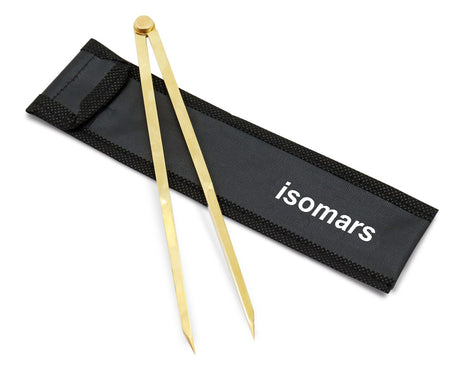 Isomars 22cm Brass Marine/Nautical Divider for Chart Plotting - Isomars