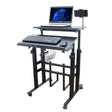 Isomars 24"/61cm Wide Made In India Desktop & Laptop Multipurpose Adjustable Table & Computer Workstation - Useful for Using Gadgets Like Desktop, Laptop etc (Black) - Isomars