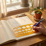 Isomars 45 Circles Drawing Template Stencil | Metric Circle Drafting Template with Built-in Scale | Transparent Plastic Geometry Drawing Tool for Architects, Engineers, Designers, Artists & Students - Isomars