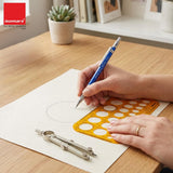 Isomars 45 Circles Drawing Template Stencil | Metric Circle Drafting Template with Built-in Scale | Transparent Plastic Geometry Drawing Tool for Architects, Engineers, Designers, Artists & Students - Isomars